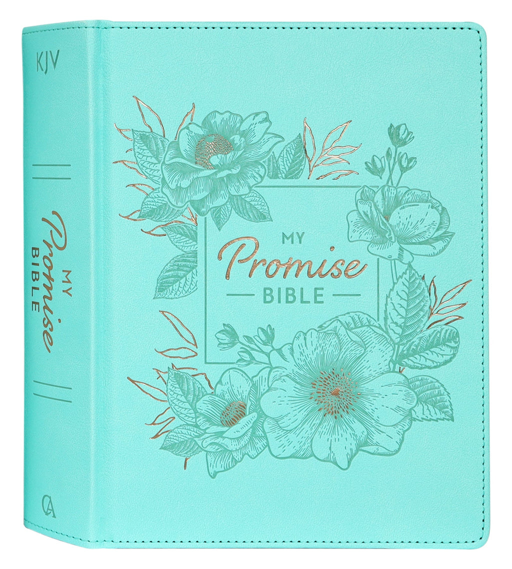 KJV My Promise Bible Teal, a teal-colored Bible with space for personal notes and journaling