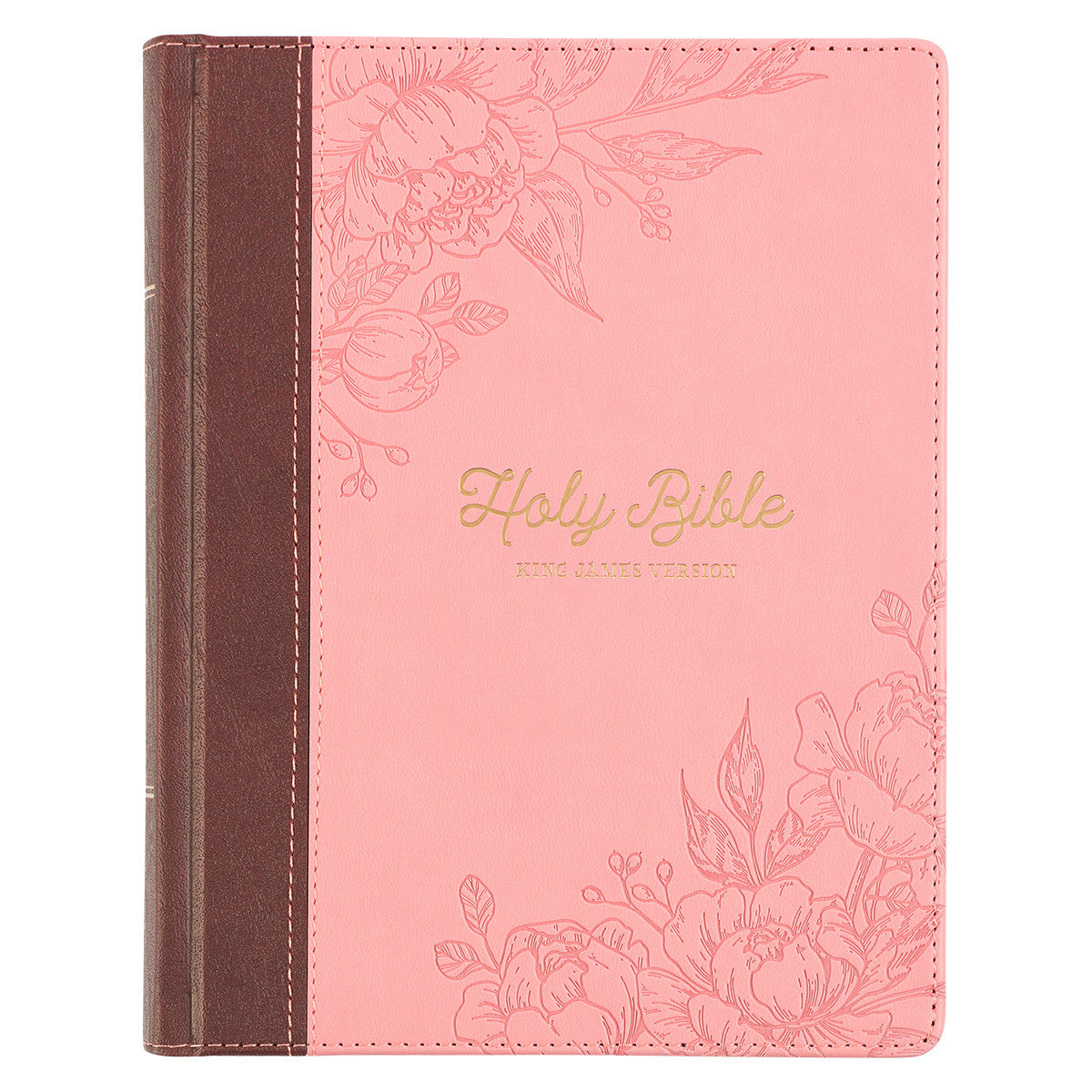 KJV Devotional Journaling Bible featuring black letter edition with black letter text and floral patterns