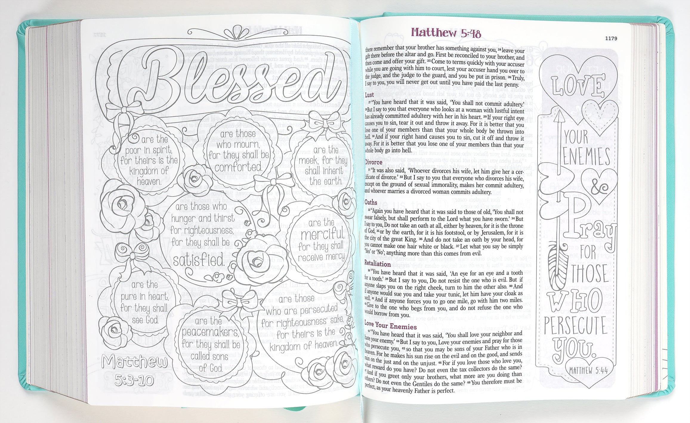 ESV My Creative Bible For Girls Teal Butterfly
