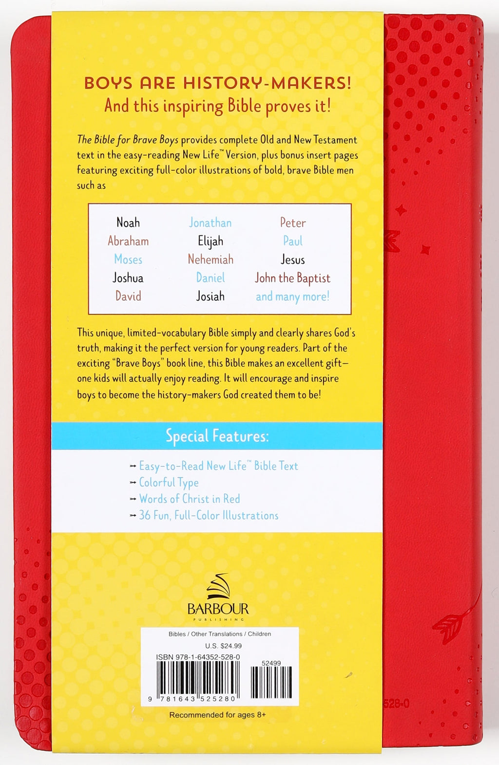 NLV Bible for Brave Boys, a children's Bible, teaching Brave Boys the values of faith and courage, New Life Version.