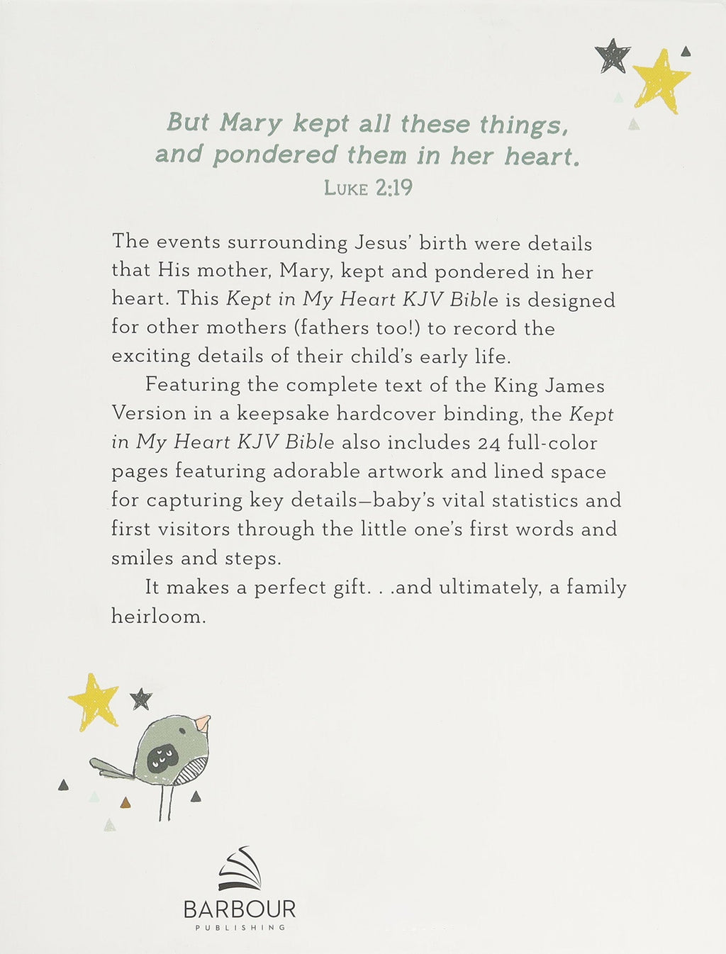 KJV Kept in My Heart Bible: A Keepsake For Baby