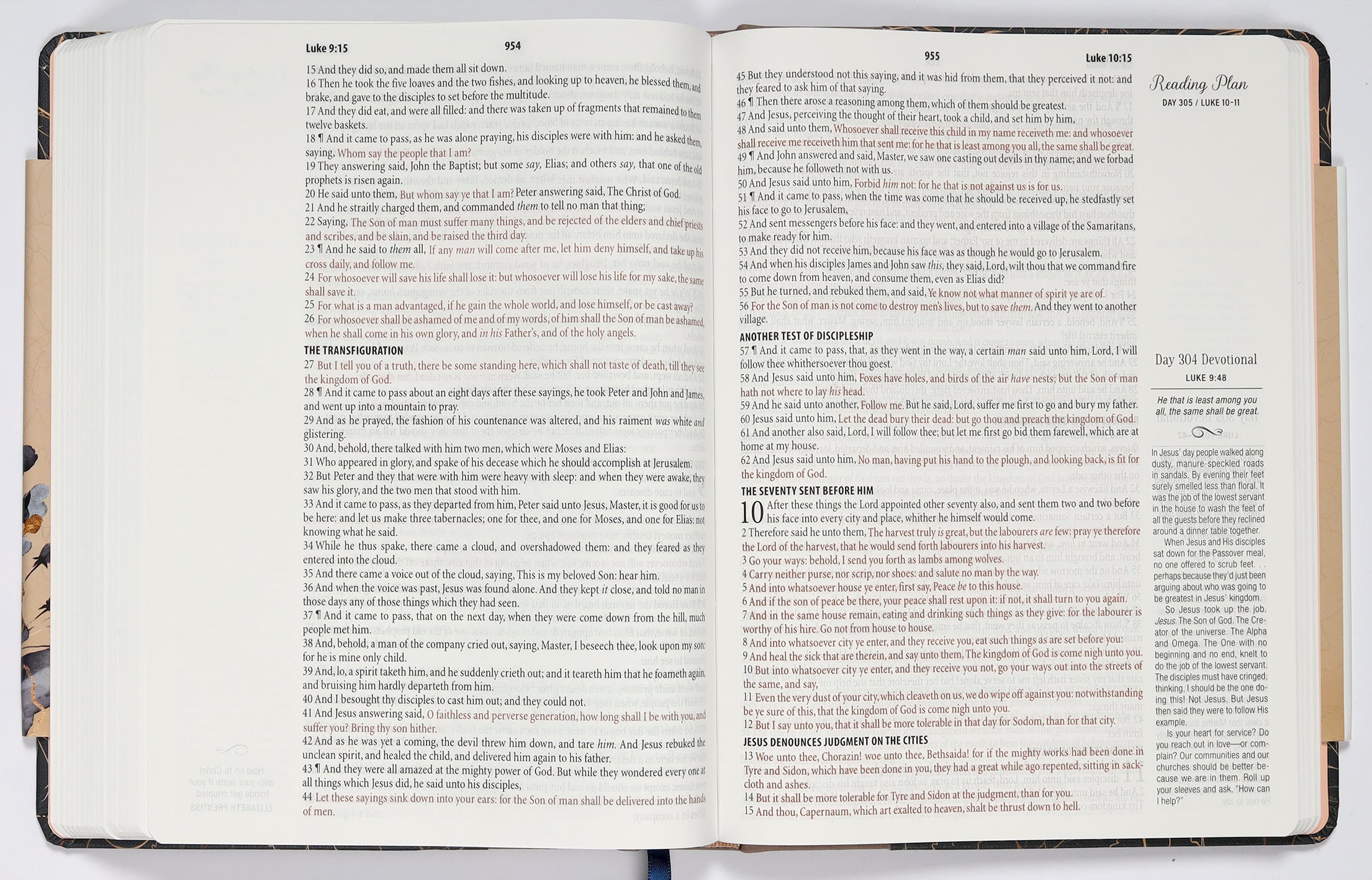 KJV Daily Wisdom Women's Devotional Bible Red Letter Edition