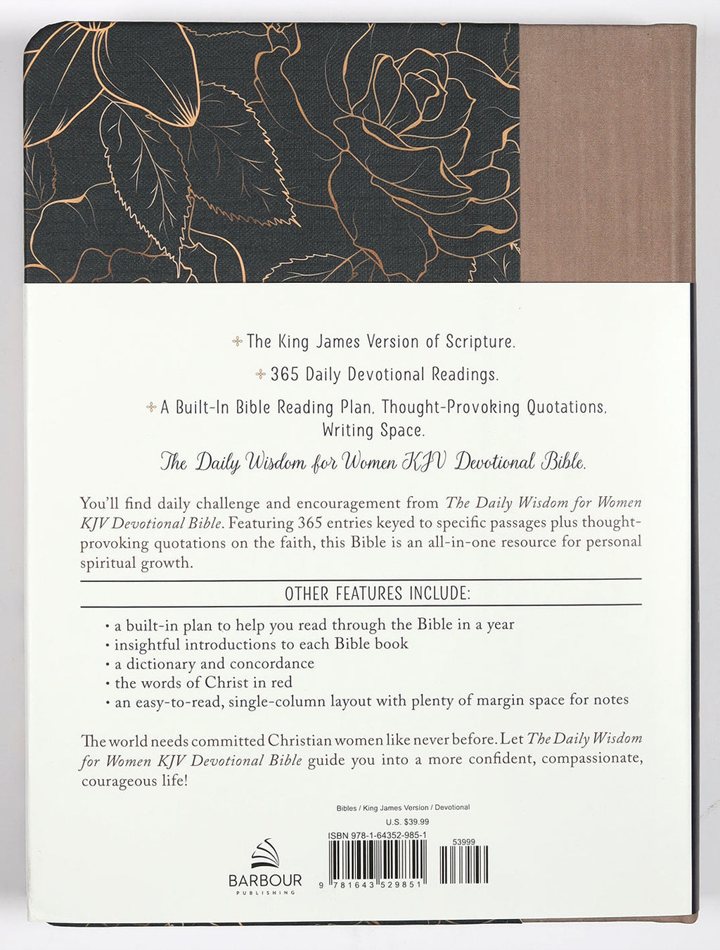 KJV Daily Wisdom Women's Devotional Bible Red Letter Edition