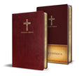 Spanish Catholic Bible Compact Edition in leather-like cover with wine brown color