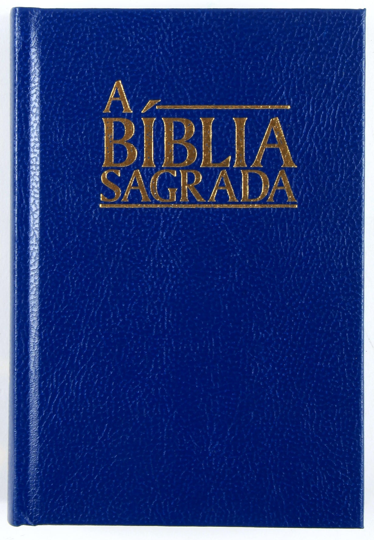 Portuguese TBS Almeida Corrigida Fiel Version Bible with black letter edition in blue