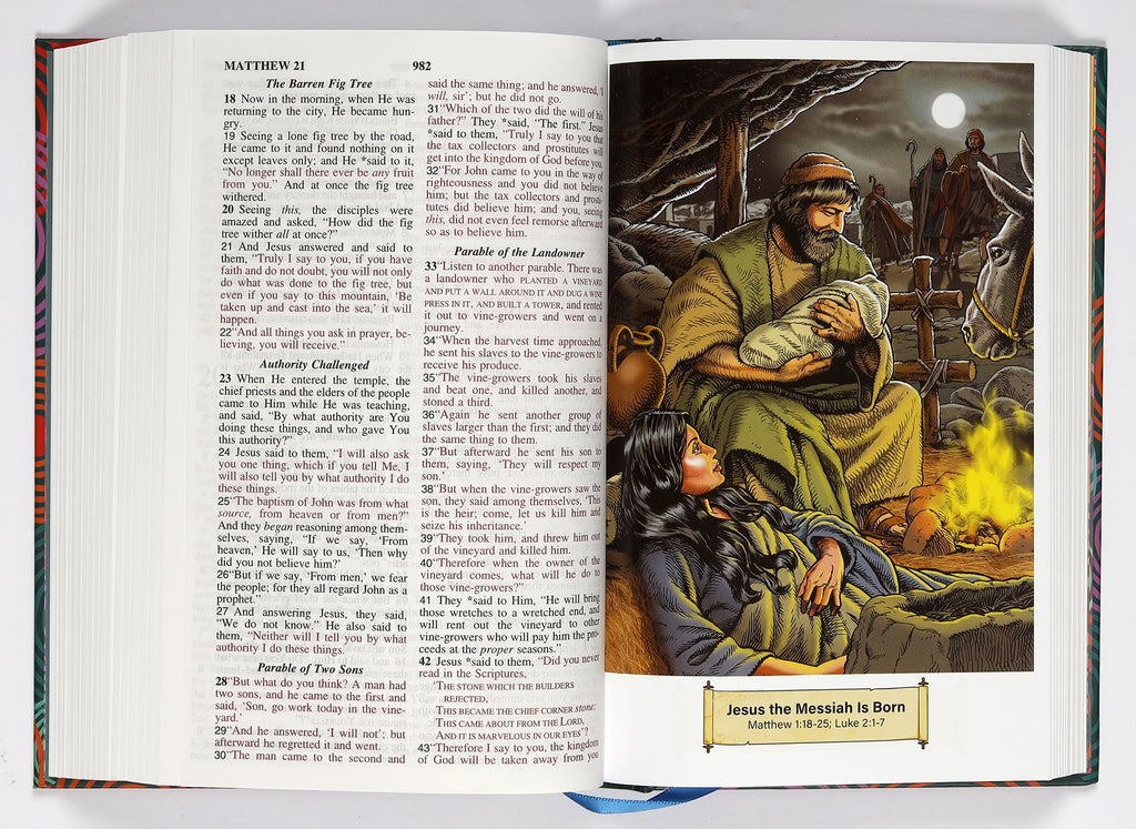 Back cover of the NASB Holy Bible Children's Edition (Red Letter Edition) for kids' Bible study