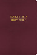 Large print bilingual Spanish English Bible with red letter edition and KJV translation