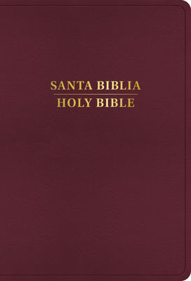 RVR 1960/KJV Bilingual Spanish English Large Print Bible in Burgundy