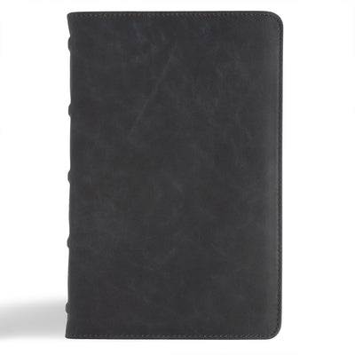 CSB Personal Size Bible, Holman Handcrafted Collection, Premium Marbled Slate Calfskin (Black Letter Edition)