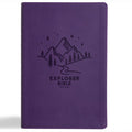Colourful KJV Explorer Bible for kids with purple cover and indexed pages.