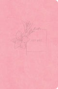 Elevated CSB Compact Bible in soft pink leather, featuring premium red letter edition text and luxurious design elements.