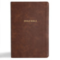 Luxury CSB Christian Standard Bible in premium brown leather edition with comfortable, easy-to-read design.