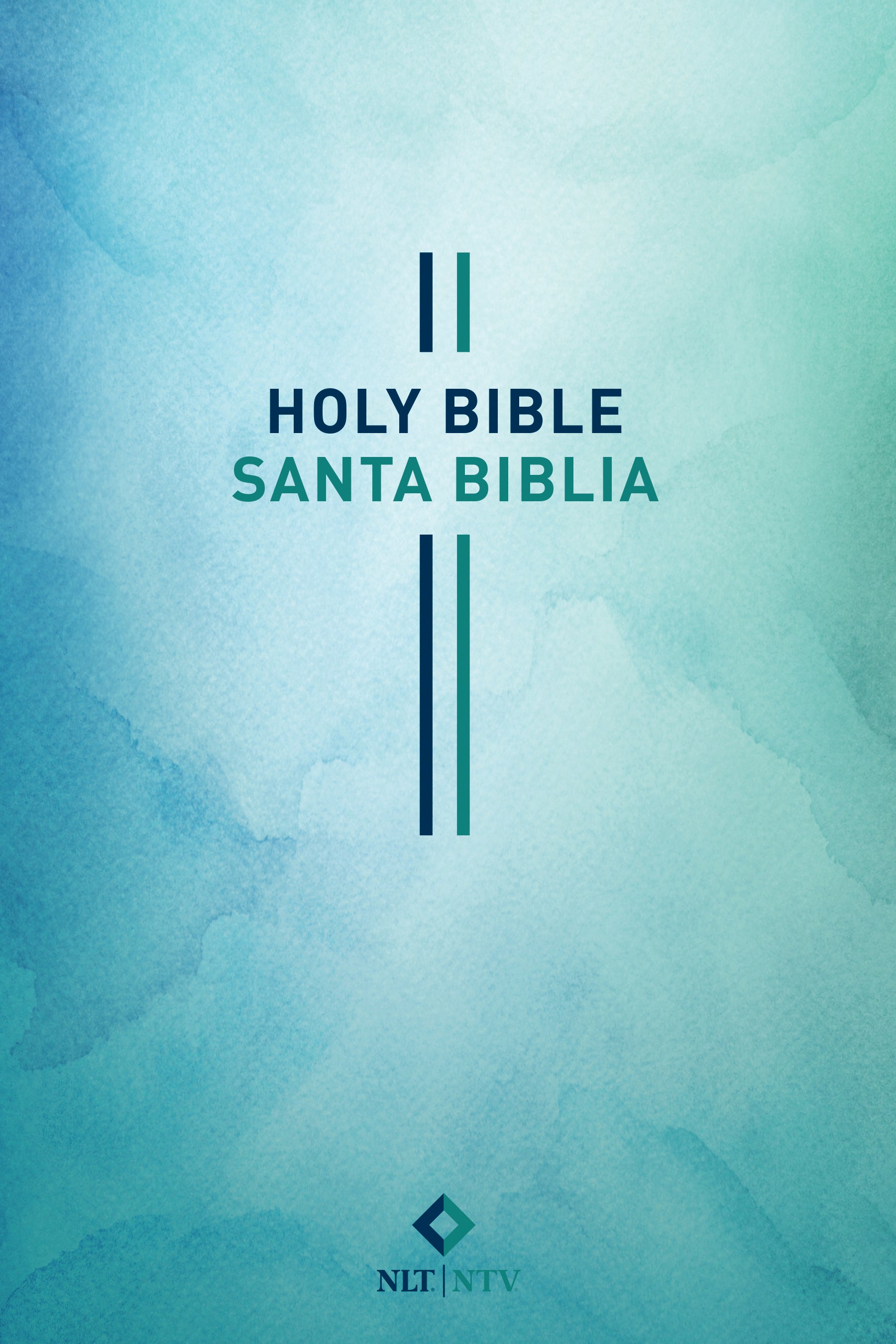 NLT/NTV Bilingual Bible, Blue Watercolor (Spanish/English Edition)