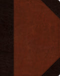 A professional edition of the ESV Single Column Journaling Bible with brown and cordovan portfolio design