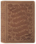 ESV Illuminated Bible, Art Journaling Edition (Nubuck Caramel, 1 Chronicles 16:34 Design)