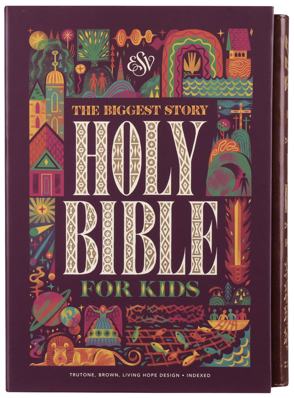 ESV The Biggest Story Holy Bible for Kids Brown Living Hope Design Indexed (Black Letter Edition)