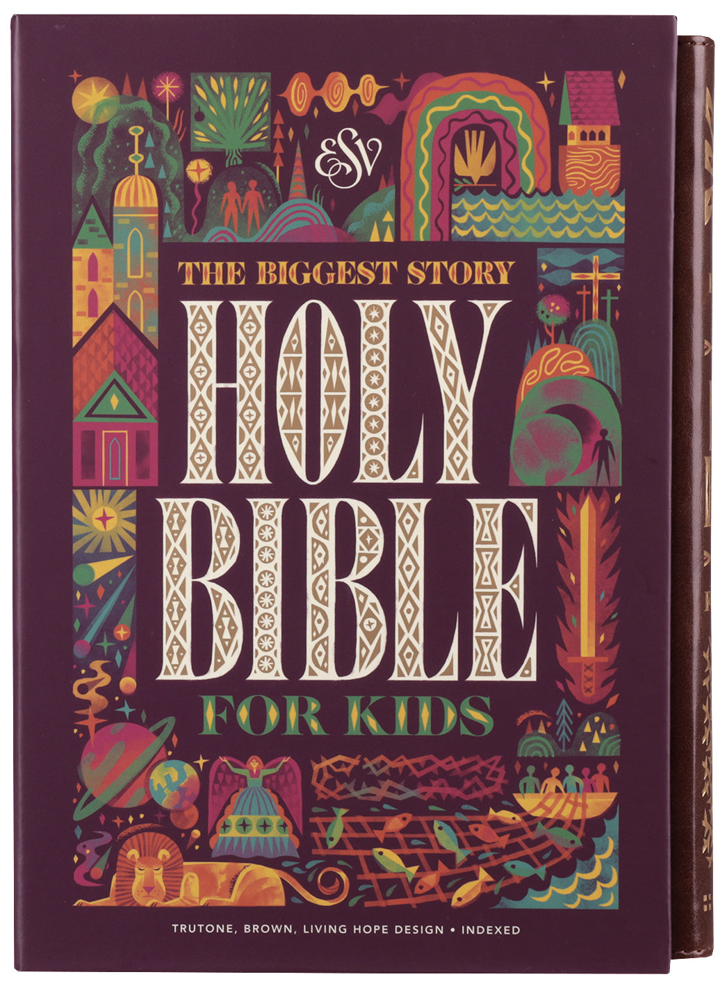 ESV The Biggest Story Holy Bible for Kids Brown Living Hope Design Indexed (Black Letter Edition)