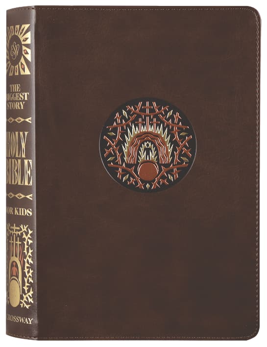 ESV The Biggest Story Holy Bible for Kids in Brown Living Hope Design Indexed Black Letter Edition