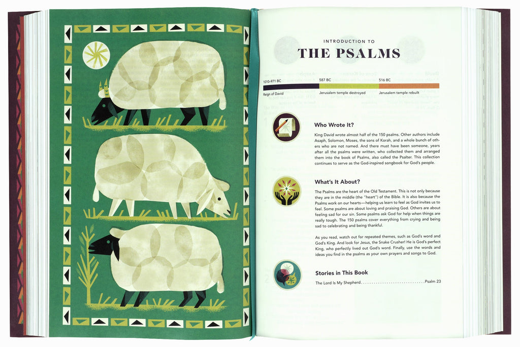 ESV The Biggest Story Holy Bible for Kids in Teal Waterfall Design from the side