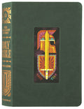 ESV The Biggest Story Holy Bible for Kids in a dark green armor design