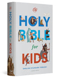 Large print edition of the ESV Holy Bible for kids, featuring black letter text and easy-to-read layout.