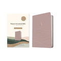 Large Print Women's Devotional Bible in Dusty Blush Leather Cover, The Message Translation.