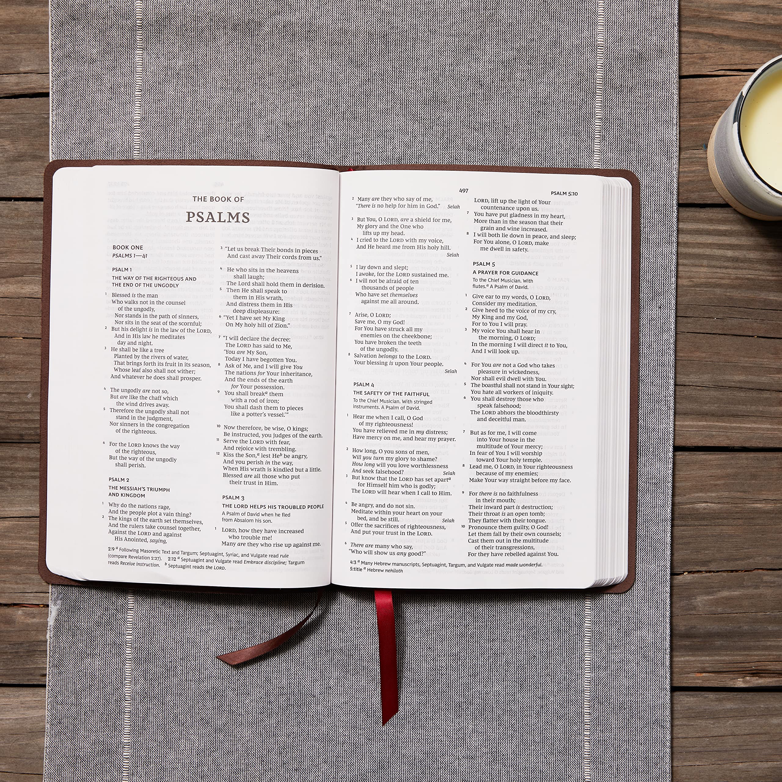 New King James Version Thinline Bible in genuine leather, brown, red letter, comfort print, indexed, holy bible