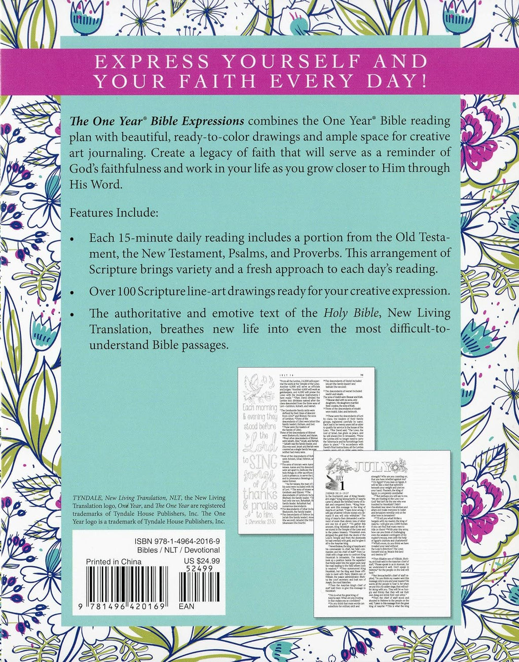The One Year Bible Creative Expressions (One Year Bible Creative Expressions: Full Size) Paperback – Import