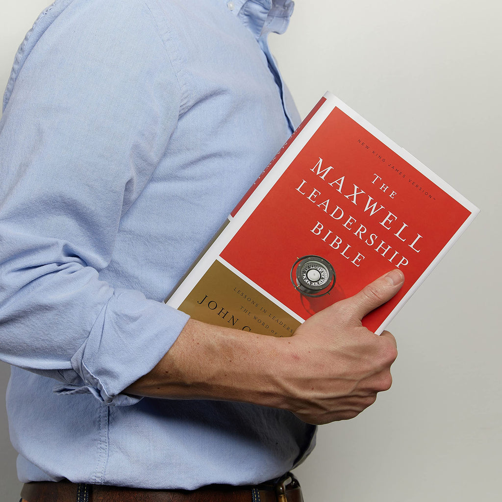 Compact hardcover NKJV Maxwell Leadership Bible, a valuable tool for leaders and those pursuing spiritual growth.