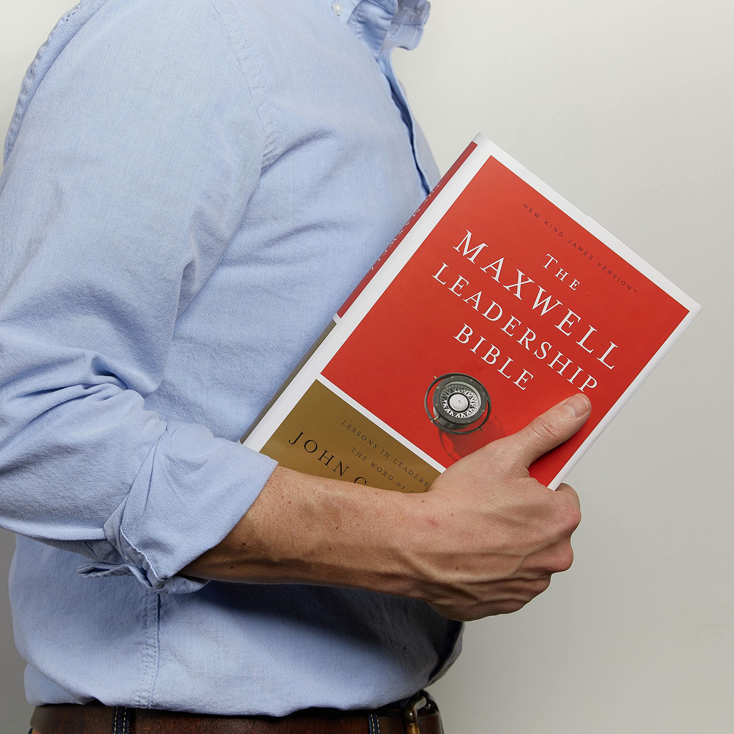 Compact hardcover NKJV Maxwell Leadership Bible, a valuable tool for leaders and those pursuing spiritual growth.