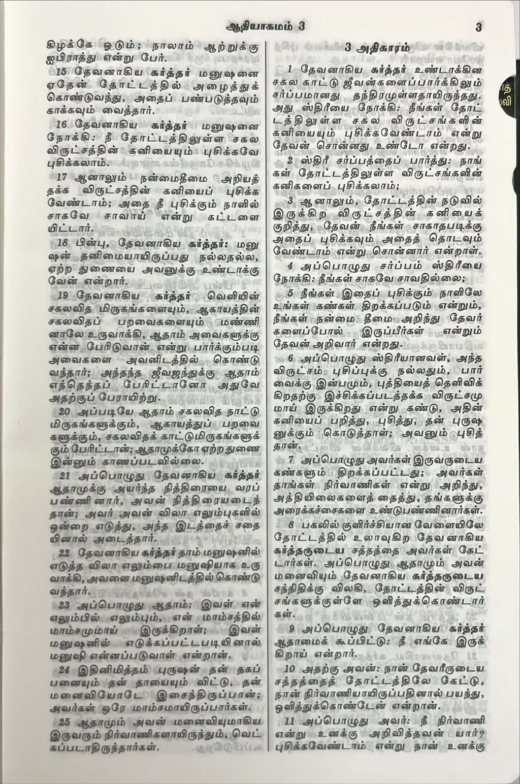 Tamil Bible, Semi-Compact Edition, Black Magnetic Flap Cover with Thumb Index (ISBN: 9788119095933)