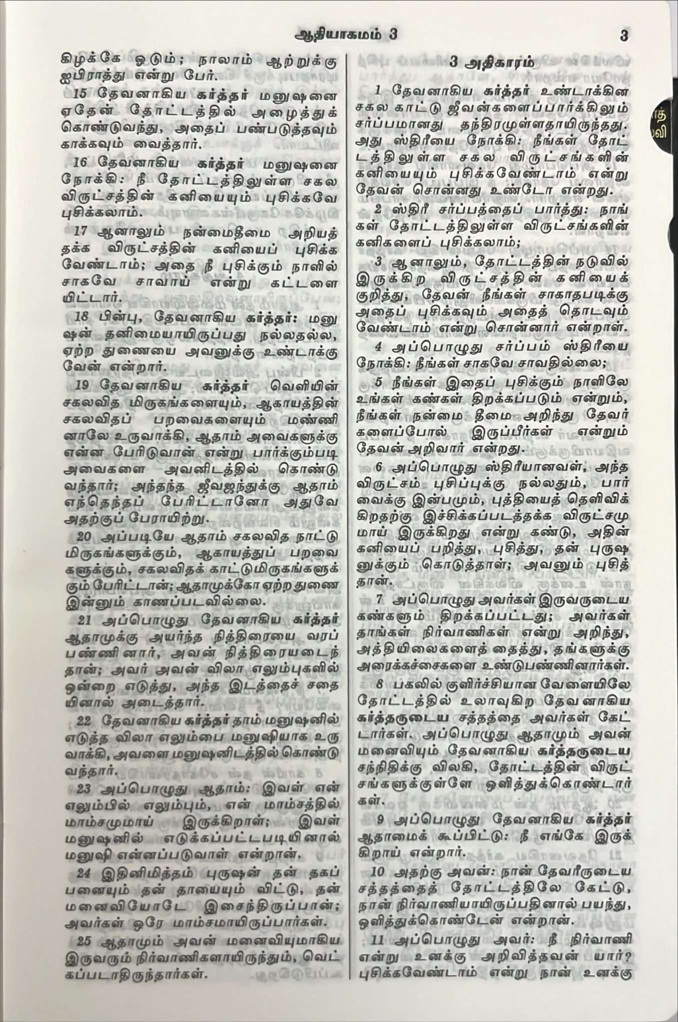 Tamil Bible, Semi-Compact Edition, Black Magnetic Flap Cover with Thumb Index (ISBN: 9788119095933)