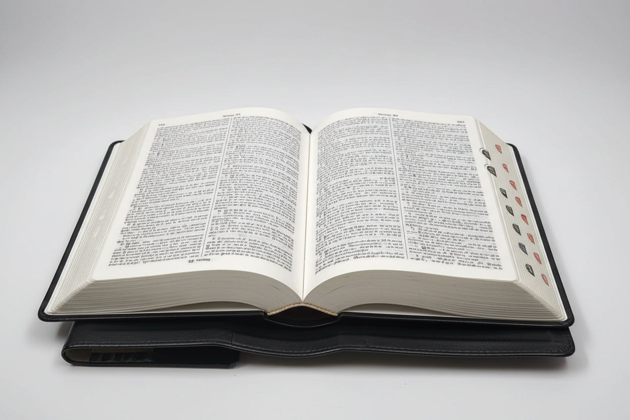 Limited Edition Tamil Bible Compact Black Bonded Leather with Magnetic Flap & Thumb Index (TI) | NAP Translation | Portable Devotional Bible