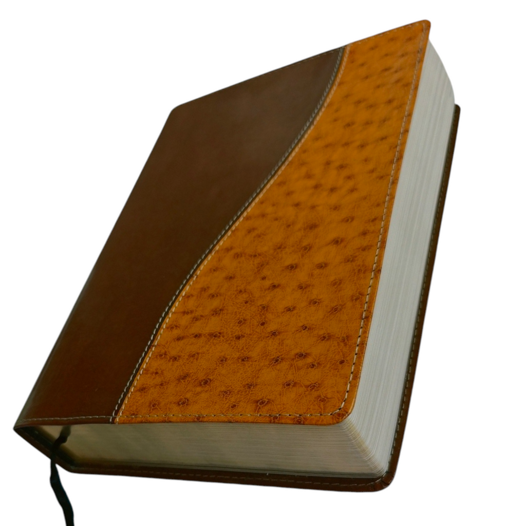NLT Life Application Study Bible – TuTone Brown/Ostrich Tan Bonded Leather (Updated & Expanded)