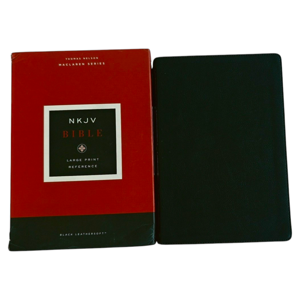 NKJV Large Print Reference Bible – MacLaren Series, Black Leathersoft (Thomas Nelson)