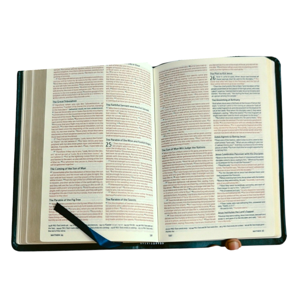 Holman NKJV Compact Bible, Value Edition – Navy LeatherTouch (Pocket & Travel Bible)