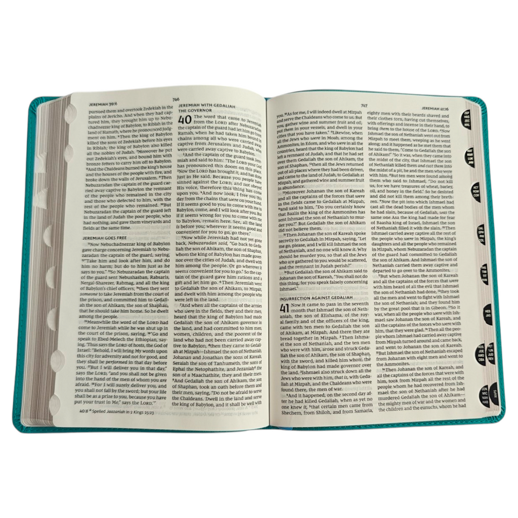 NKJV Verse Art Thinline Bible – Teal Leathersoft, Exodus 15:2 (Thomas Nelson Cover Collection)