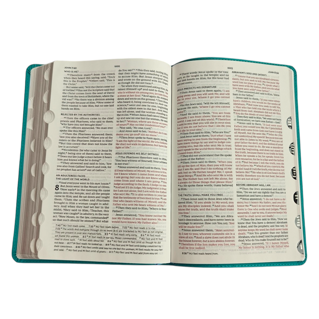 NKJV Verse Art Thinline Bible – Teal Leathersoft, Exodus 15:2 (Thomas Nelson Cover Collection)