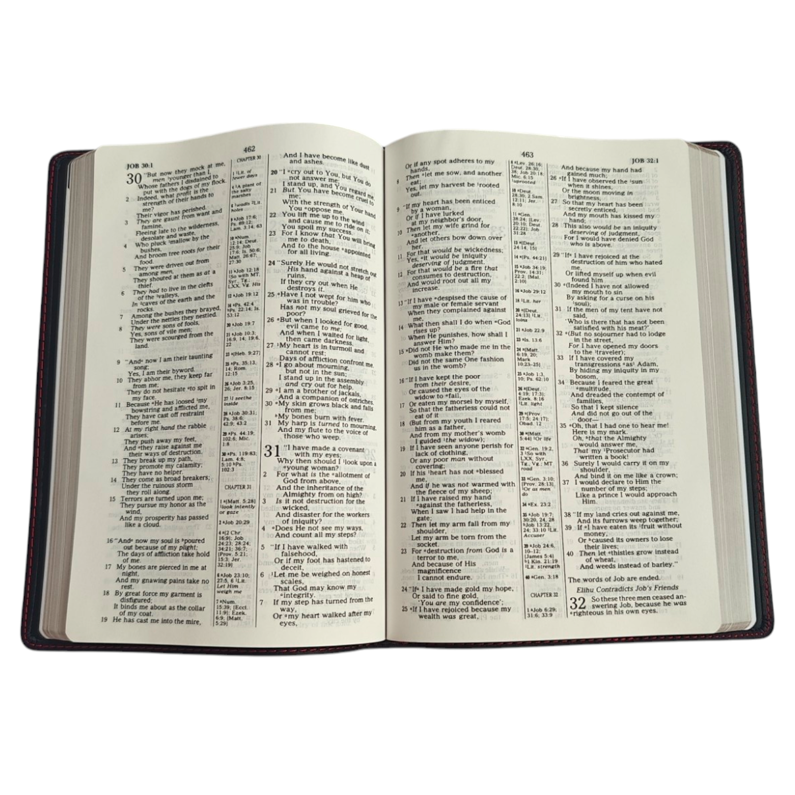 Holman NKJV Large Print Ultrathin Reference Bible – Black Premium Leather