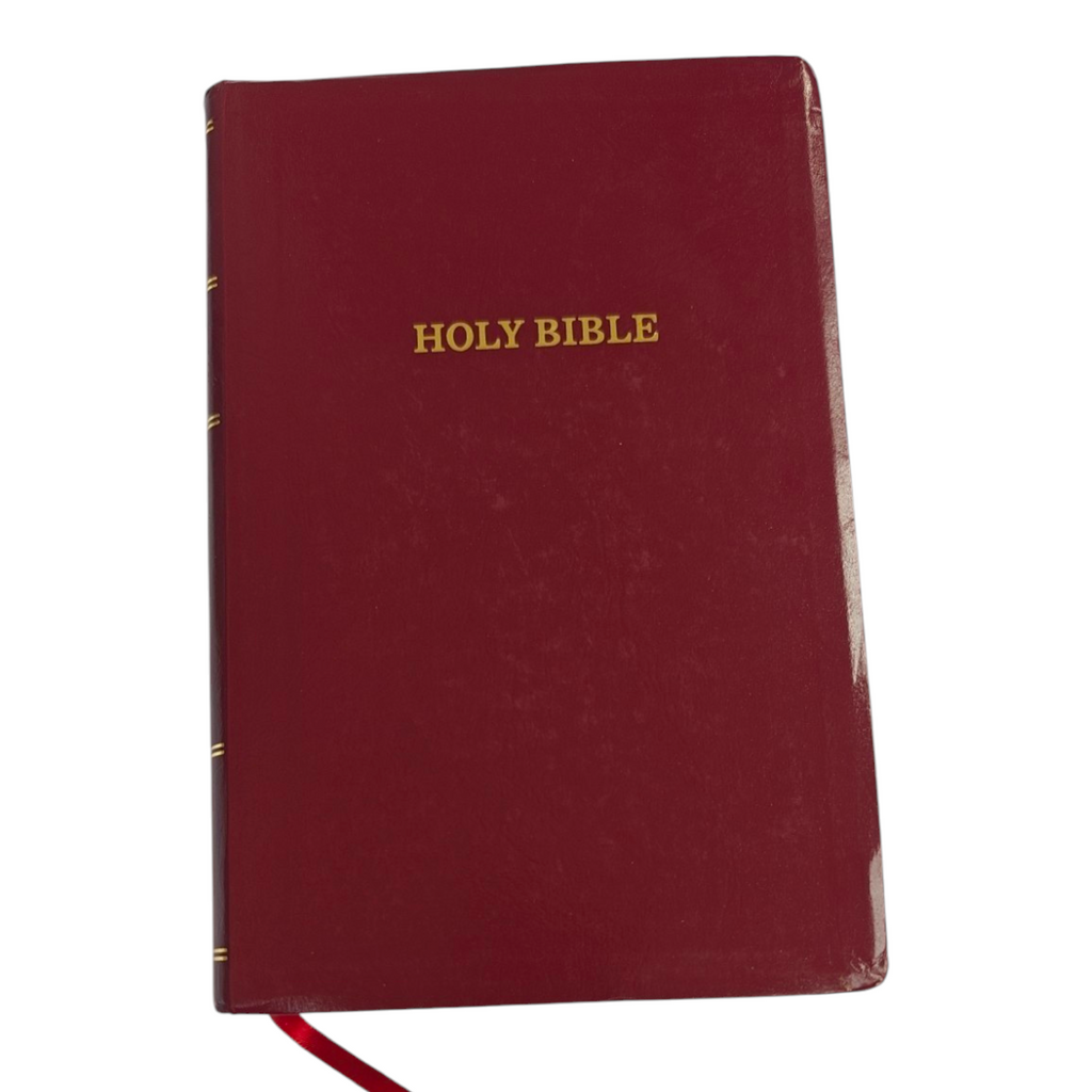 KJV Personal Size Giant Print Reference Bible, Comfort Print – Burgundy Leatherflex, Lay Flat (Thomas Nelson)