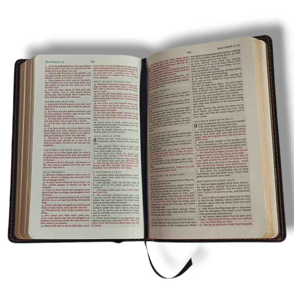 Hendrickson KJV Large Print Compact Reference Bible – Black Bonded Leather