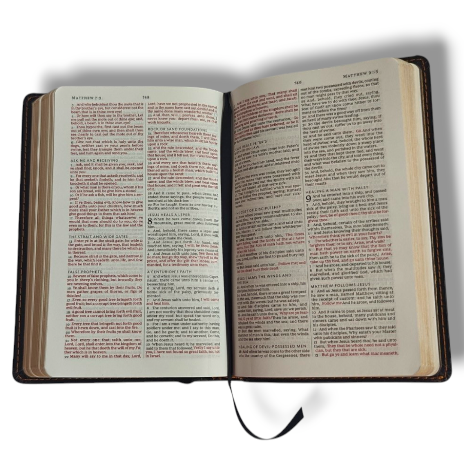 Hendrickson KJV Large Print Compact Reference Bible – Black Bonded Leather