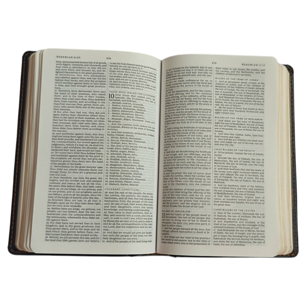KJV Compact Thinline Bible, Comfort Print – Black Leathersoft (Thomas Nelson)