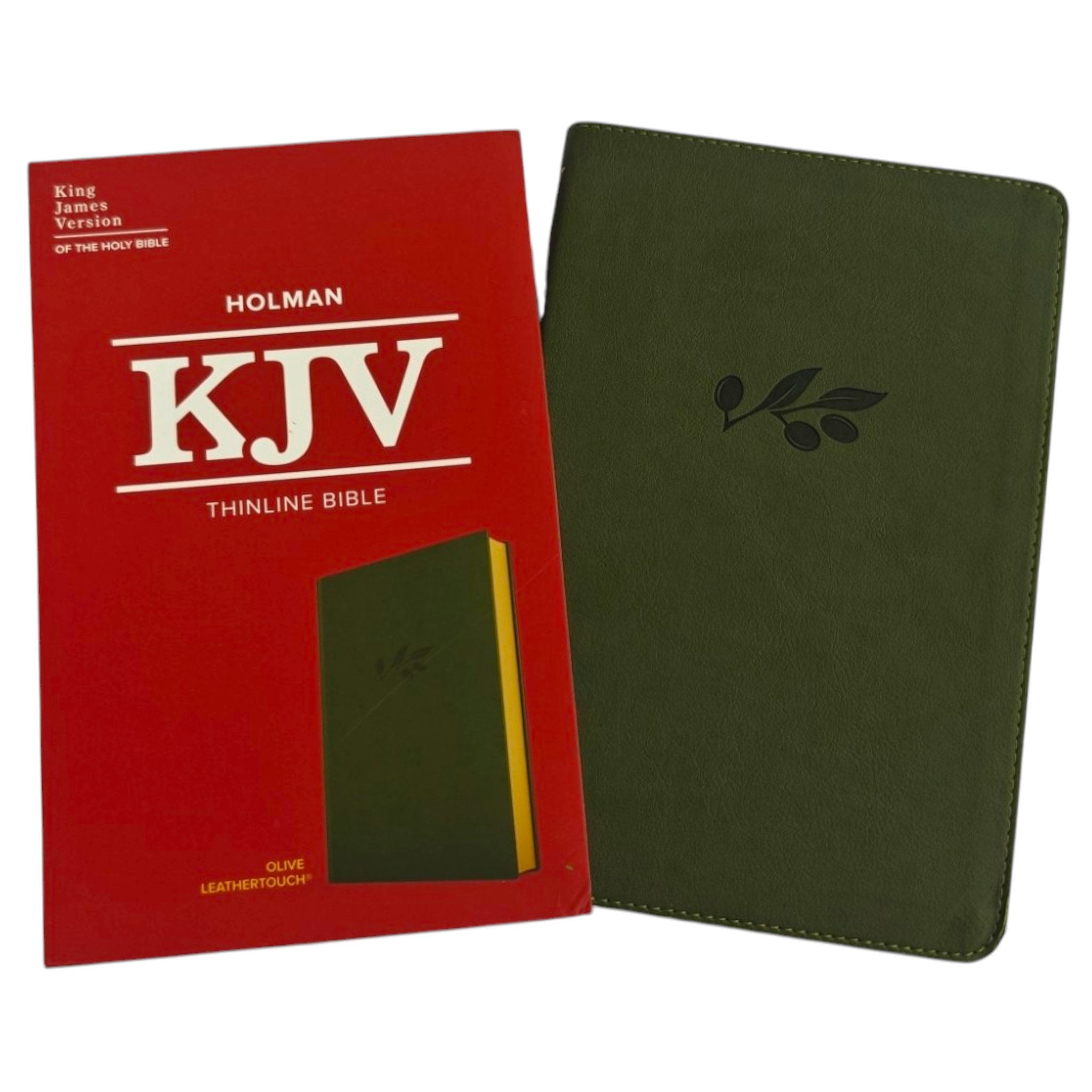 Holman KJV Thinline Bible – Olive LeatherTouch (Pure Cambridge Edition)