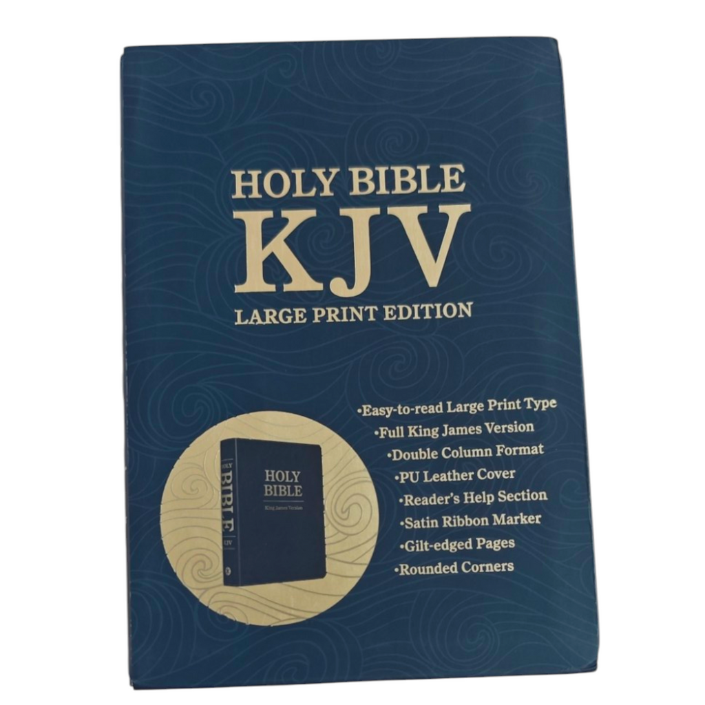 KJV Holy Bible, Large Print Edition – Blue PU Leather (Scandinavia Publishing House, 2024)