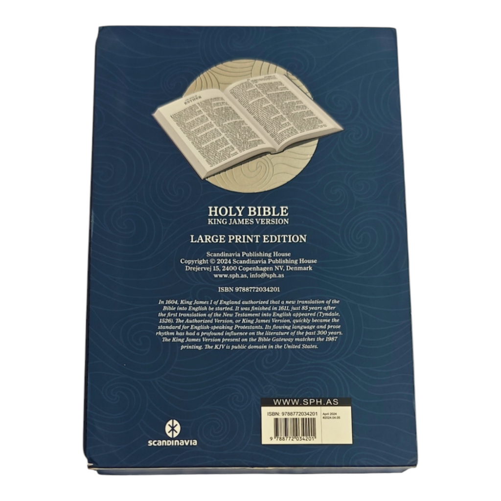 KJV Holy Bible, Large Print Edition – Blue PU Leather (Scandinavia Publishing House, 2024)