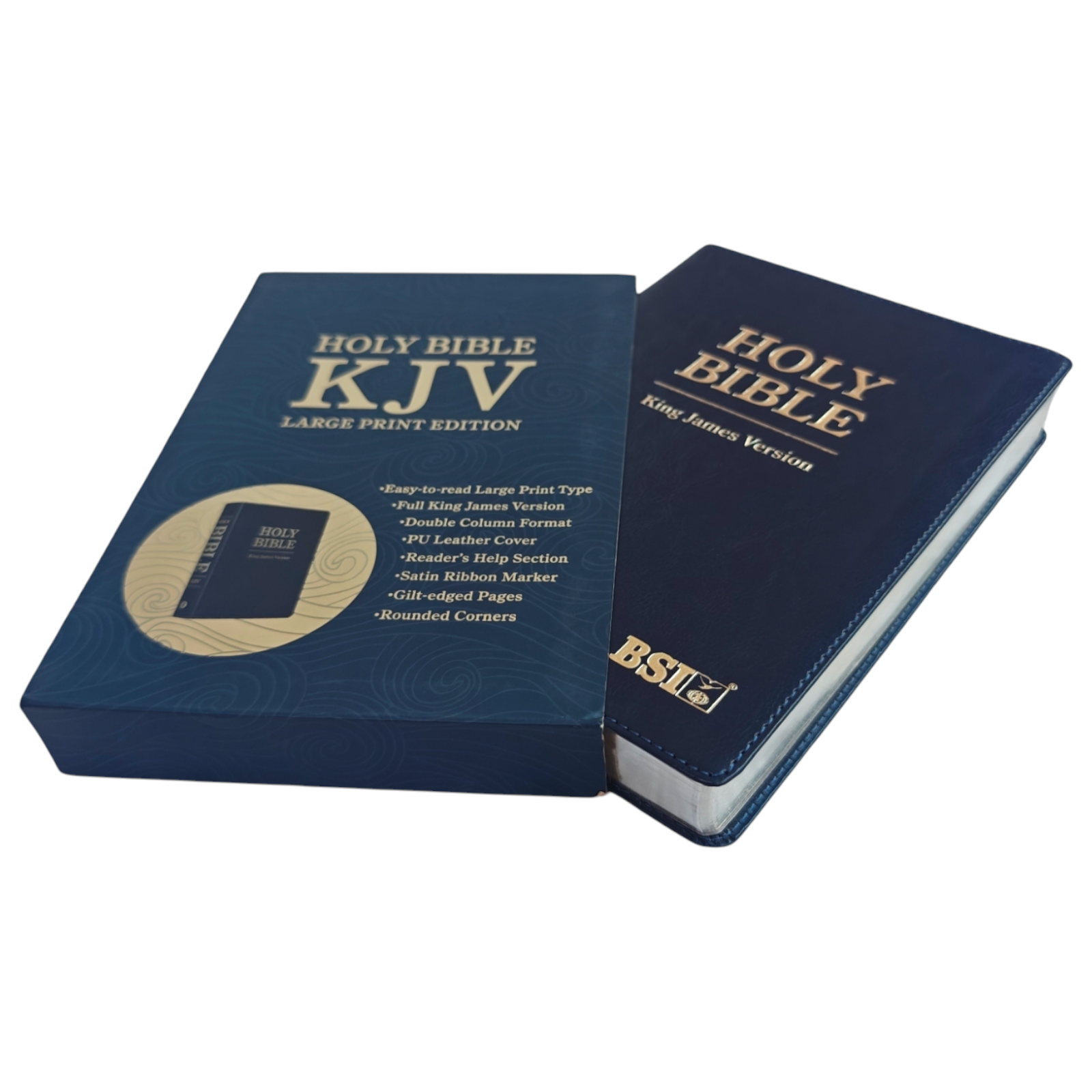 KJV Holy Bible, Large Print Edition – Blue PU Leather (Scandinavia Publishing House, 2024)