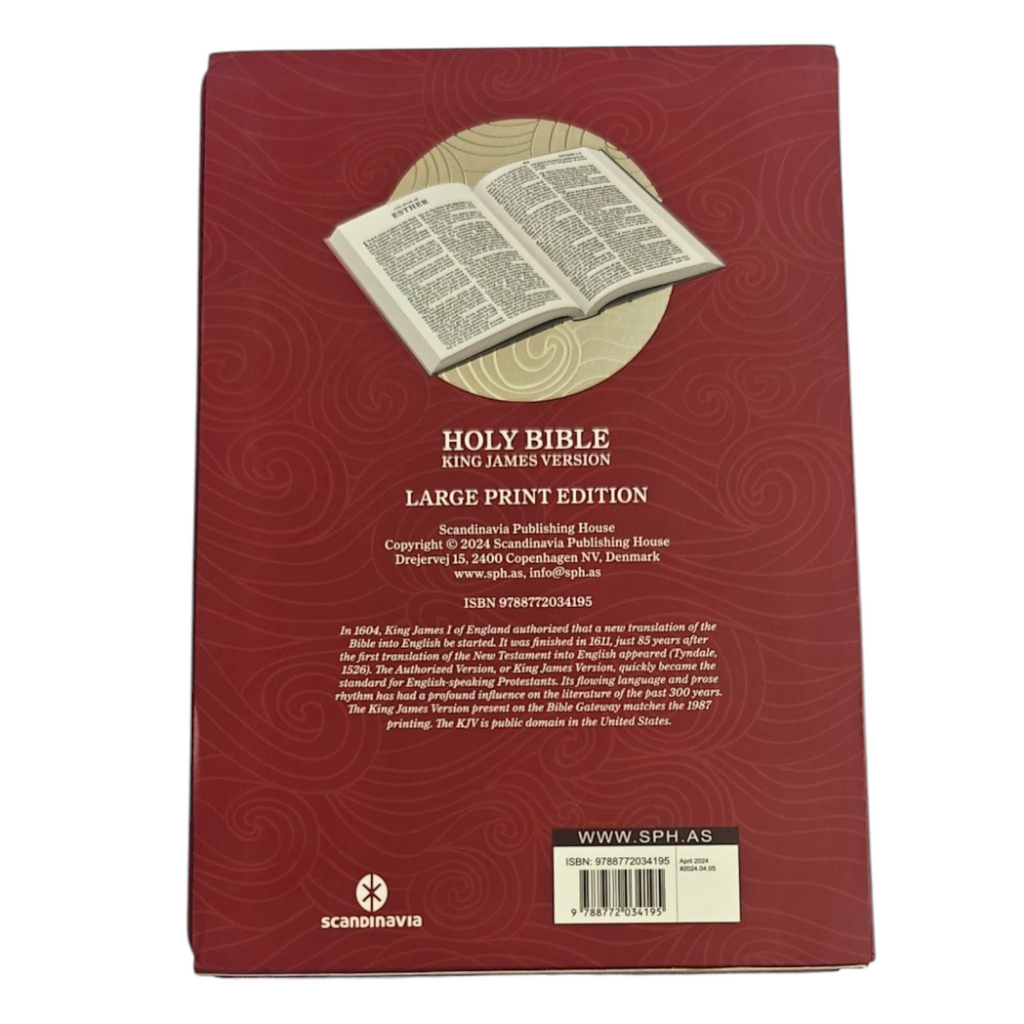 KJV Holy Bible, Large Print Edition – Burgundy PU Leather (Scandinavia Publishing House, 2024)
