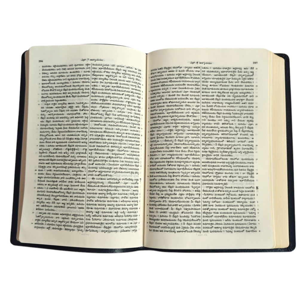 Telugu Holy Bible, Royal Size – పరిశుద్ధ గ్రంథము, Black Leatherette with Gilded Edges (BSI)