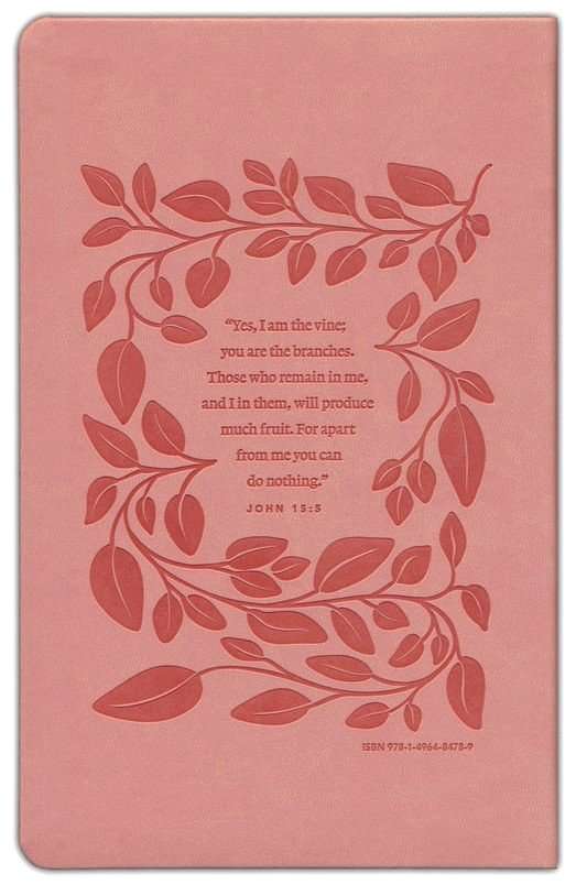 NLT Premium Value Thinline Bible: Dusty Pink Vines Leather-Like Cover (ISBN: 978196484789)